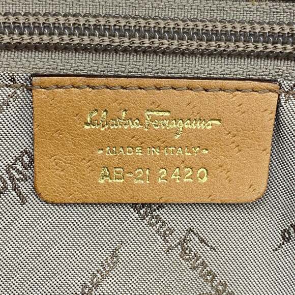 Salvatore Ferragamo Gancini Leather Shoulder Bag, Brown, Women's - Picture 5 of 13